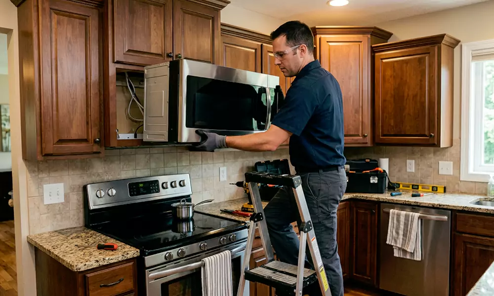 Microwave Installation in Boston, MA
