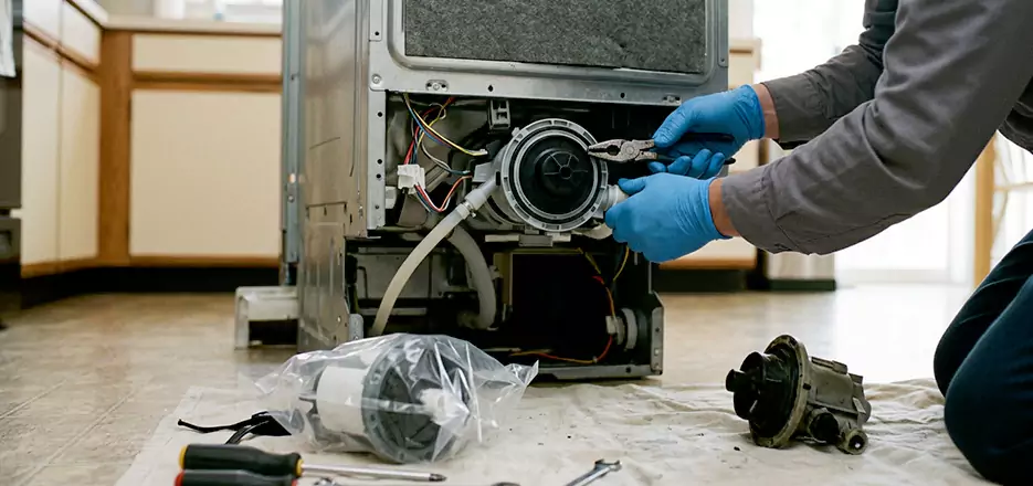 Dishwasher Motor Pump Replacement in Boston
